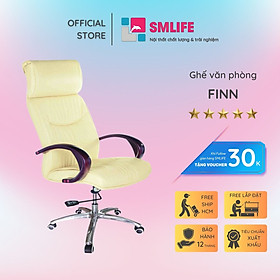 Mua Ghế văn phòng chân xoay lưng cao bọc PU SMLIFE Finn