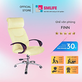 Ghế văn phòng chân xoay lưng cao bọc PU SMLIFE Finn