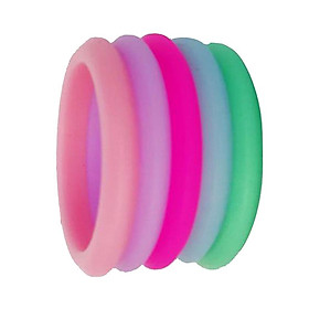 2-7pack Silica Rings for Finger Silicone Rubber Weddings Engagement Rings
