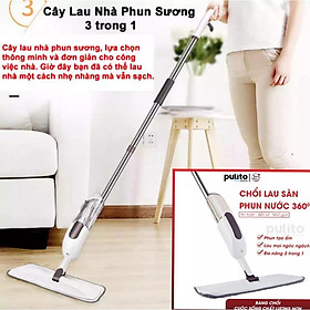 Mua Bộ chổi lau nhà thông minh Pulito đầu xoay 360 độ phun sương nước lau nhà tự động loại tốt hàng cao câp chinh hãng