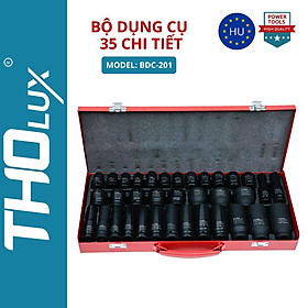 Mua Bộ khẩu tuýp vặn ốc  mở bulong 1/2 inch-35 chi tiết thép đen cr-mo Tholux