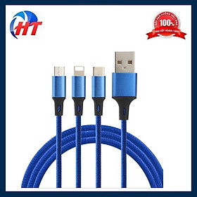 Mua Cáp Sạc 3 Đầu Chống Rối Đứt Cho Iphone - Micro - Type C