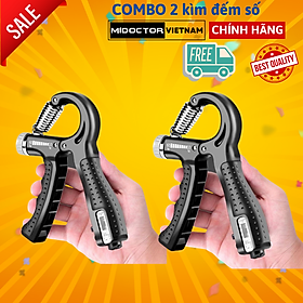 COMBO 2 Kìm Bóp Bay Đếm Số 60kg ECO tập cơ tay - Hãng miDoctor