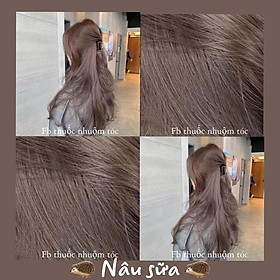 Nhuộm  tóc nâu sữa kèm oxi và gang tay