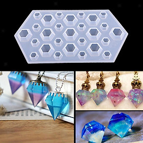 Mua Khuôn Silicon Làm Mặt Dây Chuyền Nhựa Resin Hình Viên Kim Cương DIY