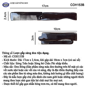 Lược Sừng Nhỏ Gọn Bỏ Túi Dùng Chải Tóc Chải Râu Thuận Tiện Cho Nam  - COH153