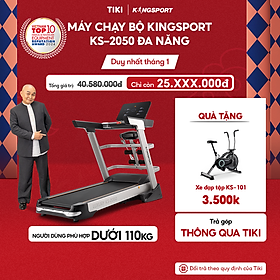 Máy chạy bộ tại nhà KingSport Luxury KS-2050 Đa Năng Có Chức Nâng Dốc Tự Động, Kèm Theo Đai Massage Và Thanh Gập Bụng
