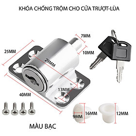 Mua Khóa chống trộm cho cửa trượt  lùa  cửa sổ - cửa đi