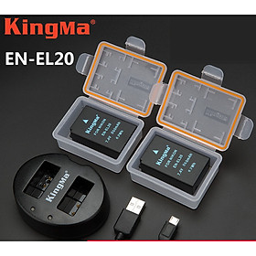 Hình ảnh Bộ 2 pin 1 sạc Kingma cho Nikon EN-EL20, Hàng chính hãng