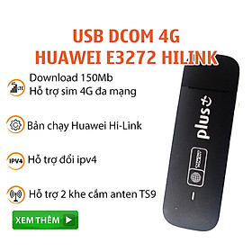 Mua Usb Dcom 4G Huawei E3272 Tốc Độ 150Mb Hỗ Trợ Đổi IP Mạng  Công Nghệ Hilink Cắm Là Chạy  Màu ngẫu nhiên   Hàng Chính Hãng