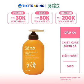 Cocayhoala Dầu xả thảo dược Gừng Sả Cỏ Cây Hoa Lá 500g
