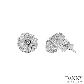 Bông Tai Nữ Danny Jewelry Bạc 925 Xi Rhodium BY416