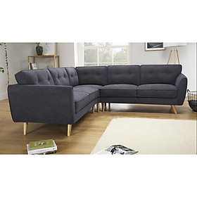 Sofa nỉ phòng khách 2.8m màu ghi đậm