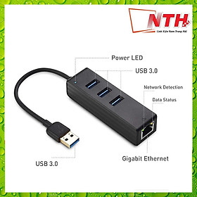 Cáp chuyển đổi Hub Combo USB3.0 và Lan