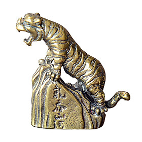 Tiger Statue Action Figurine Sculpture Props Decoration Gift Office