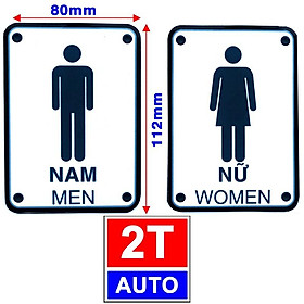 Logo tấm dán sticker nhà vệ sinh nam nữ WC restroom biển chỉ dẫn khu vệ sinh