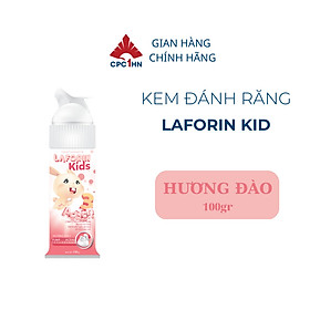 Kem đánh răng cho bé Laforin Kids 12M+ trẻ em nuốt được 75g vị Ổi Đào