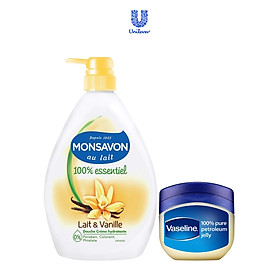 Bộ sữa tắm Monsavon 1000ml + sáp dưỡng ẩm Vaseline 50ml