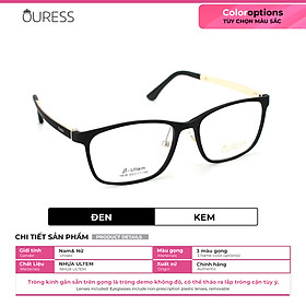 Gọng kính cận 1919 nhựa dẻo ultem thời trang nam nữ mắt kính OURESS