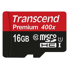 Thẻ Nhớ Micro SD Premium Transcend 16GB Class 10 - Hàng Chính Hãng