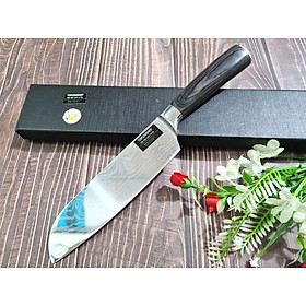 Mua DAO - DAO BẾP NHẬT BẢN SANTOKU THÉP DAMASCUS MÃ A10 DT116 nt topcomshop vn