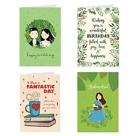 Thiệp chúc mừng Greenwood - Combo 4 chiếc