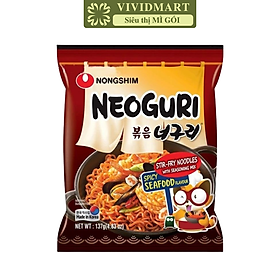 NONGSHIM - Mì xào khô Neoguri Hải sản cay, Mì xào khô Hải sản cay Neguri, Neoguri Seafood & Spicy (137g/gói)