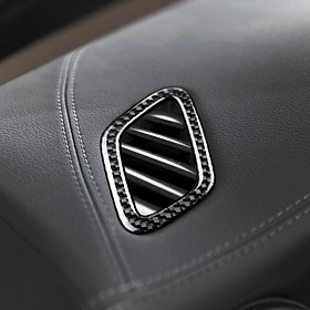 Carbon Fiber Car Dashboard Air Outlet Frame Sticker For Benz Black
