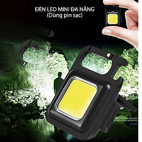 Mua Đèn led mini siêu sáng dùng pin sạc kiêm móc khóa  mở nắp chai đa năng