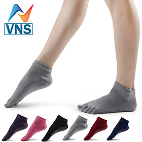 TẤT VỚ CHỐNG TRƯỢT XỎ NGÓN MK1318 CỔ NGẮN THỂ THAO - YOGA, VỚ CHỐNG TRƯỢT CAO CẤP CÓ ĐỘ BÁM CAO THỎA MÁI VÀ THẤM HÚT MỒ HÔI TỐT (TẤT, VỚ CHO NỮ SIZE GIÀY TỪ 35 -38) - 1 ĐÔI - Cloudy Grey - Size Giày: 35 đến 38