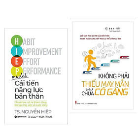 Combo 2 Cuốn Sách Kỹ Năng Sống Hay : Cải Tiến Năng Lực Bản Thân + Không Phải Thiếu May Mắn Chỉ Là Chưa Cố Gắng (Tặng kèm Bookmark Happy Life / Cuốn Sách Thay Đổi Tư Duy Để Thành Công ) 