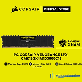 Mua Bộ nhớ RAM máy tính để bàn CORSAIR VENGEANCE LPX 16GB DDR4 1x16G 3000MHz CMK16GX4M1D3000C16 Hàng chính hãng
