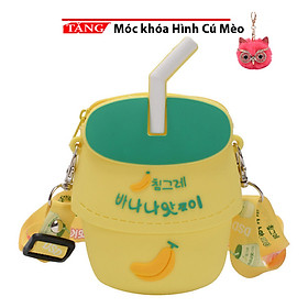 Túi đeo chéo trẻ em và người lớn cao su dẻo Bánh Donut - trà sửa - sinh tố XC1