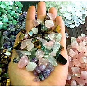 Mua Vụn Đá Thạch Anh Đã Mài Bóng 100gram Phong Thuỷ May Mắn