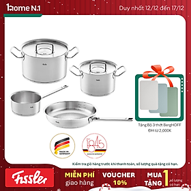Mua Bộ nồi 3 món Fissler Original Pro nắp inox và Chảo inox Fissler Original Pro size 24cm-Hàng chính hãng