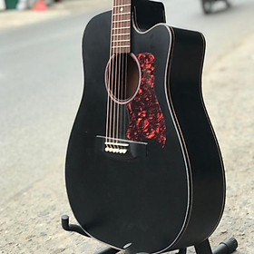 Mua Đàn Guitar Acoustic đen nhám gỗ nguyên tấm tặng FULL BOX