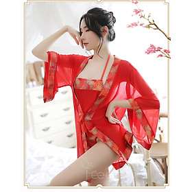 Choàng ngủ kèm bộ yếm cosplay  cổ trang gợi cảm TK1986