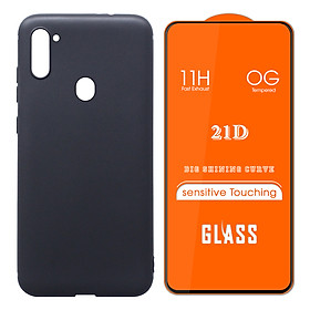 COMBO Ốp Lưng Dẻo + Kính Cường lực 21D Dành cho Samsung Galaxy M11- Handtown- Hàng Chính Hãng