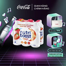 Lốc 6 Chai Sữa Nutriboost Thế Hệ Mới Hương Dâu 297ml/Chai Sale 25.3 Coca-Cola Official Store