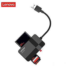 Đầu Đọc Thẻ Nhớ USB 3.0 Lenovo D303 Pro Đọc 4 Thẻ Cùng 1 Lúc (TF, SD, CF, MS) - Hàng Nhập Khẩu