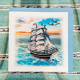 Thiệp Giấy Xoắn Biển - NC-S1502