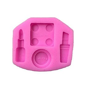 Khuôn silicon 3d làm bánh làm rau câu mẫu bộ trang điểm