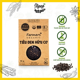 Tiêu Đen Hạt Farmers' Organic Vipep Túi Giấy 50g