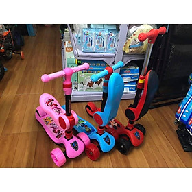 Xe trượt scooter có nhạc có đèn kiêm xe chòi chân 3 trong 1  Scooter 3 in