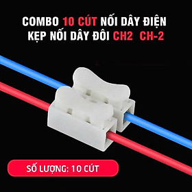 Mua COMBO 10 Domino Nối Dây Điện Nhanh  Cút Nối Dây 2 Đầu Cách Điện CH-2 - Hàng Chính Hãng DÂY CÁP NỐI VÀ ADAPTER NGUỒN