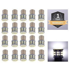 20 Pieces White 1156 Super Bright 50 SMD LED Turn Signal Light Bulb for Car