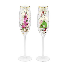 Ly/Champagne Flutes - Christmas - Cream