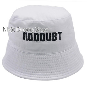 Nón vành cụp No Doubt cá tính - Trắng vải Cotton thoáng mát thích hợp cho ace