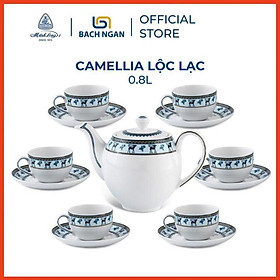 Mua Bộ Ấm Trà Minh Long 0.8 L Camellia Lộc Lạc hàng đẹp  cao cấp  sang trọng đãi khách  quà tặng