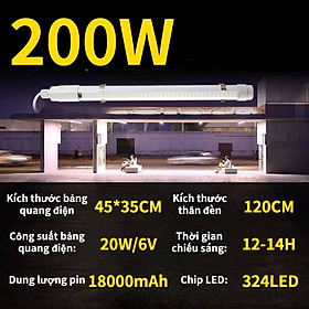 Mua Đèn Năng Lượng Mặt Trời200W 150W 100W Đèn led sân vườn ngoài trời  đèn gia đình T8 siêu sáng  đèn ban công chống thấm IP67